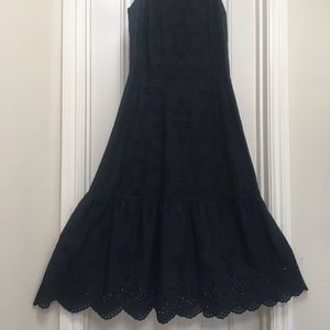 Tory Burch Black Eyelet Lace Sundress Size 8